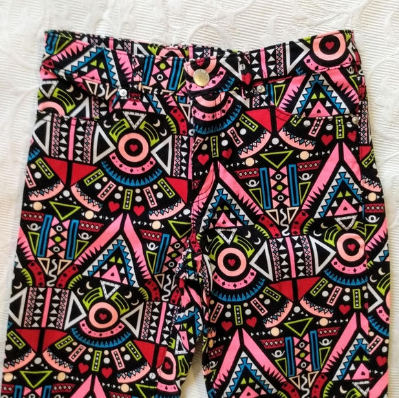 H&M Divided Colorful Tribal Print Skinny Jeans - Picture 2 of 4